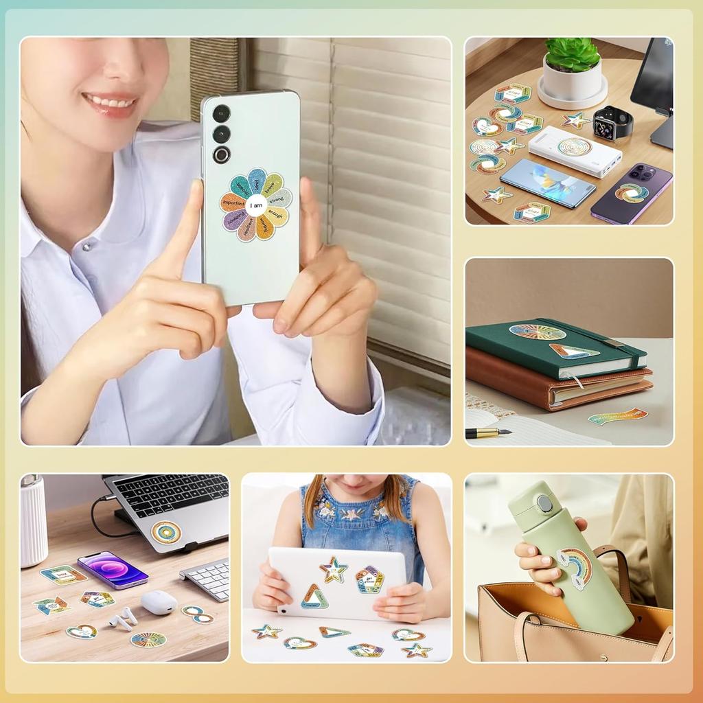 75Pcs Calm Stickers for Anxiety Sensory Textured Sensory Stickers Anti Stress Anxiety Relief Items Boho Calm Sticker Bulk Waterproof Fidget Adults