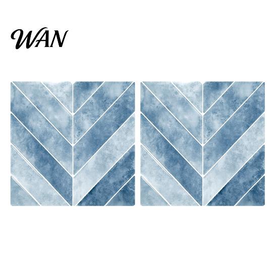 Retro Marble Wall Sticker 2 Pcs Tile Stickers, Peel And Stick Backsplash, Self Adhesive Oil-proof Waterproof Kitchen Decals for Kitchen, Bathroom,