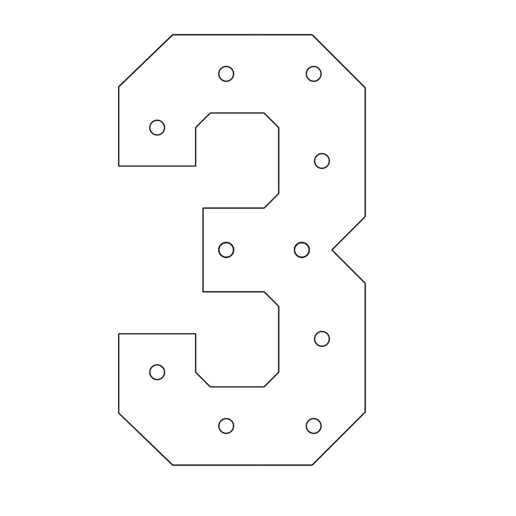 1PC 73cm Balloon Frame with Light 3D KT Board Filled Balloon Digital Model Suitable for Birthday Party, Anniversary Decorations