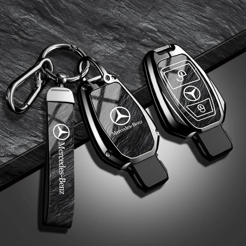 Автомобильная наклейка Для Benz Сплав цинка Защита ключа автомобиля Чехол для ключа Крышка Оболочка Для Mercedes Benz B C E Класса GLS GLA GLK GLC CLA AMG W20