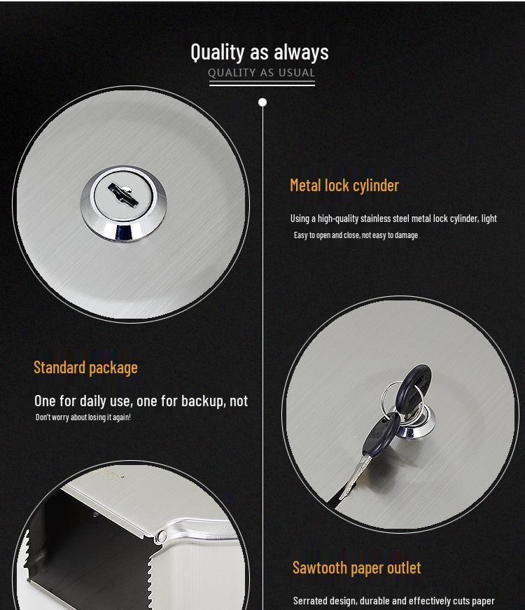 Stainless Steel Wall-Mounted Waterproof Toilet Paper Holder - Punch-Free Large Roll Design