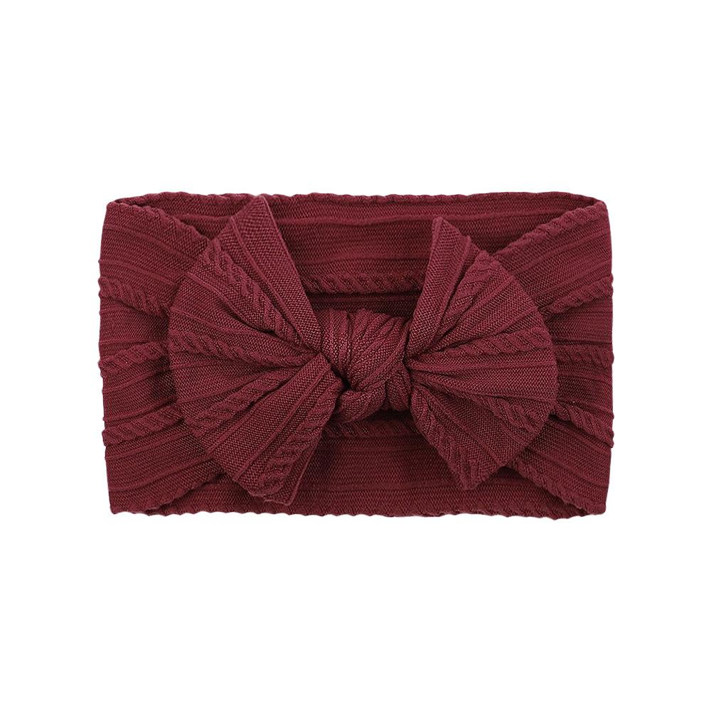 Детская повязка на голову, Эластичная повязка с широким краем и бантом