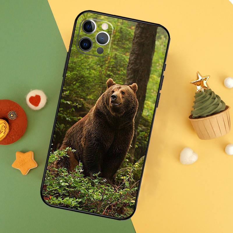 Grizzly Bear Phone Case For iPhone 17 17Air 16 15 14 13 11 12 Pro Max 12 13 Mini 16E Shockproof Cover