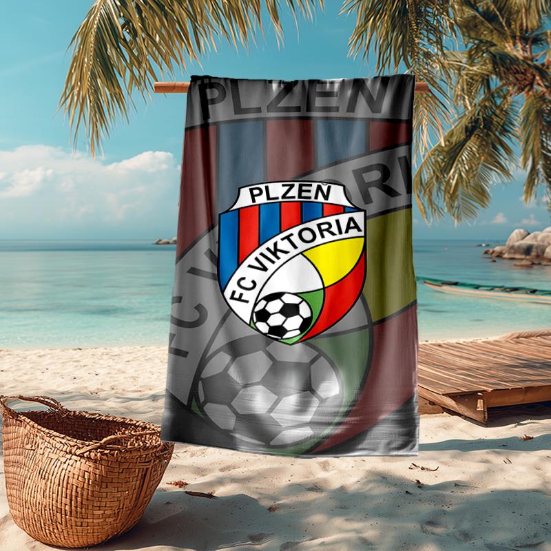 FC Viktoria Fashion Beach Towel: Ideal for Summer Adventures, Soft, absorbent and quick drying, suitable for swimming and bathing