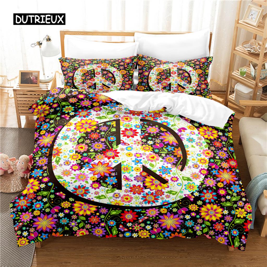 Circular Pattern Bedding Set Duvet Cover Set 3d Bedding Digital Printing Bed Linen Queen Size Bedding Set Fashion Design