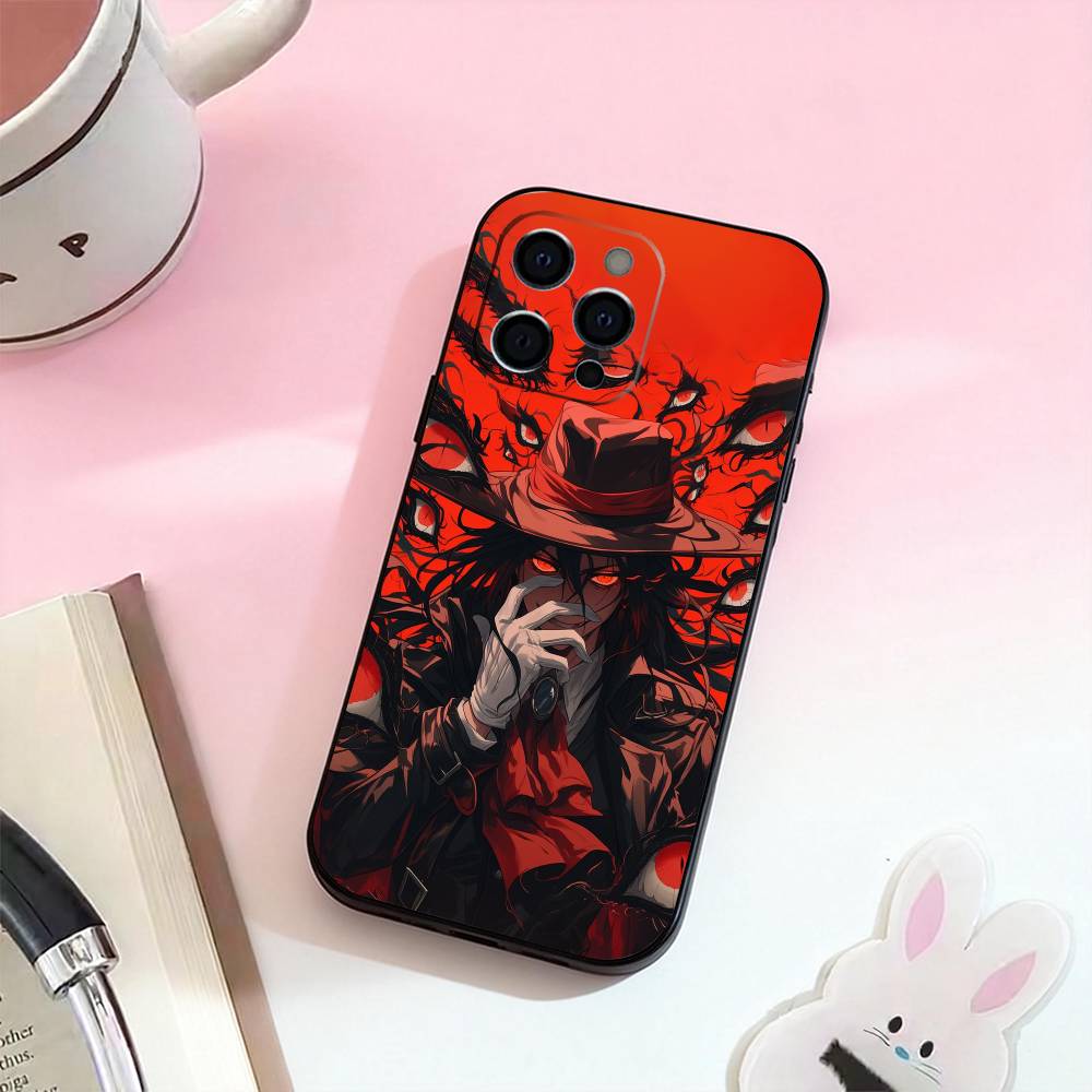 Аниме H-hellsing S Чехол для телефона для iPhone 17,16,15,14,13,12,11 Plus,Pro Max,Мягкий силиконовый черный чехол