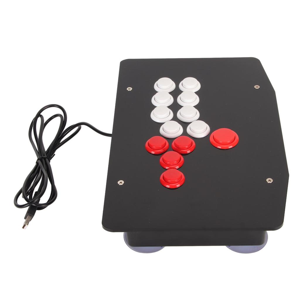 Arcade Fight Stick with USB 2.0 Port 5 Directional Keys and 8 Large Function Buttons Arcade Game Fighting Joystick