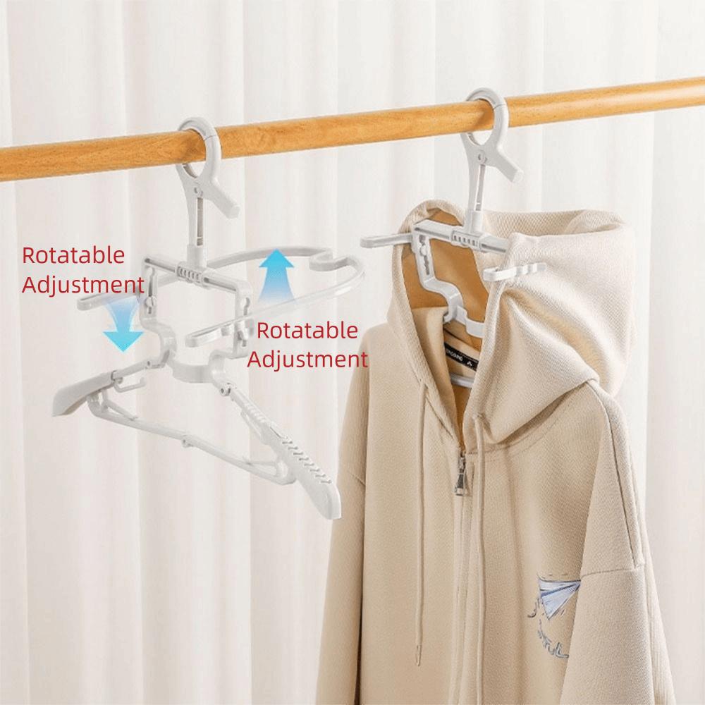 2Pcs Rotatable Folding Hoodie Hanger Plastic Clothes Hangers High-neck Sweater Hanger  Travel