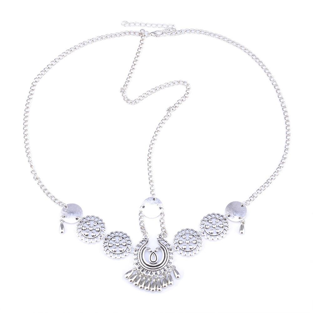 1pc Vintage Carve Drop Shape Tassel Headbands Hair Accessories MIT