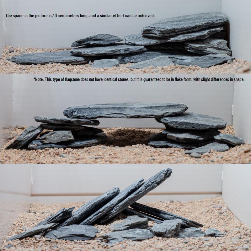 Натуральный сланец, речной камень: Ландшафтный дизайн аквариума и платформа для купания черепах