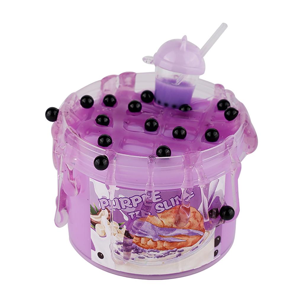 Кристаллическая грязь не прилипает к рукам. Жемчужный молочный чай. Слайм с пузырчатым клеем. Детский набор игрушек. Декомпрессионная цветная грязь.