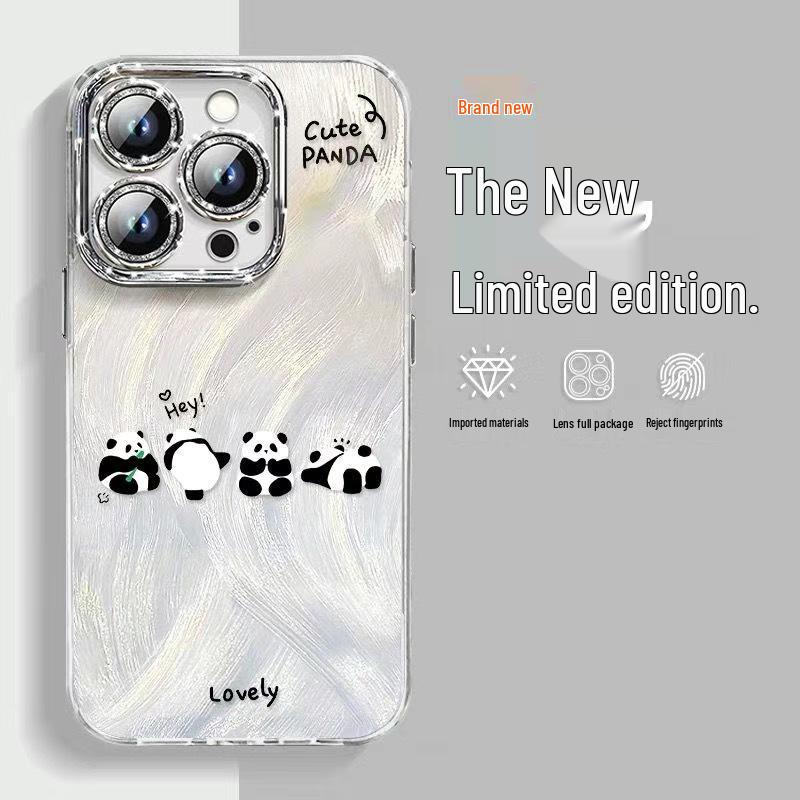 Чехол для iPhone «Лазающая панда»: Совместим с Apple iPhone 16/15/14/13/12/11, Полностью закрывающий края противоударный дизайн для XS/XR/X