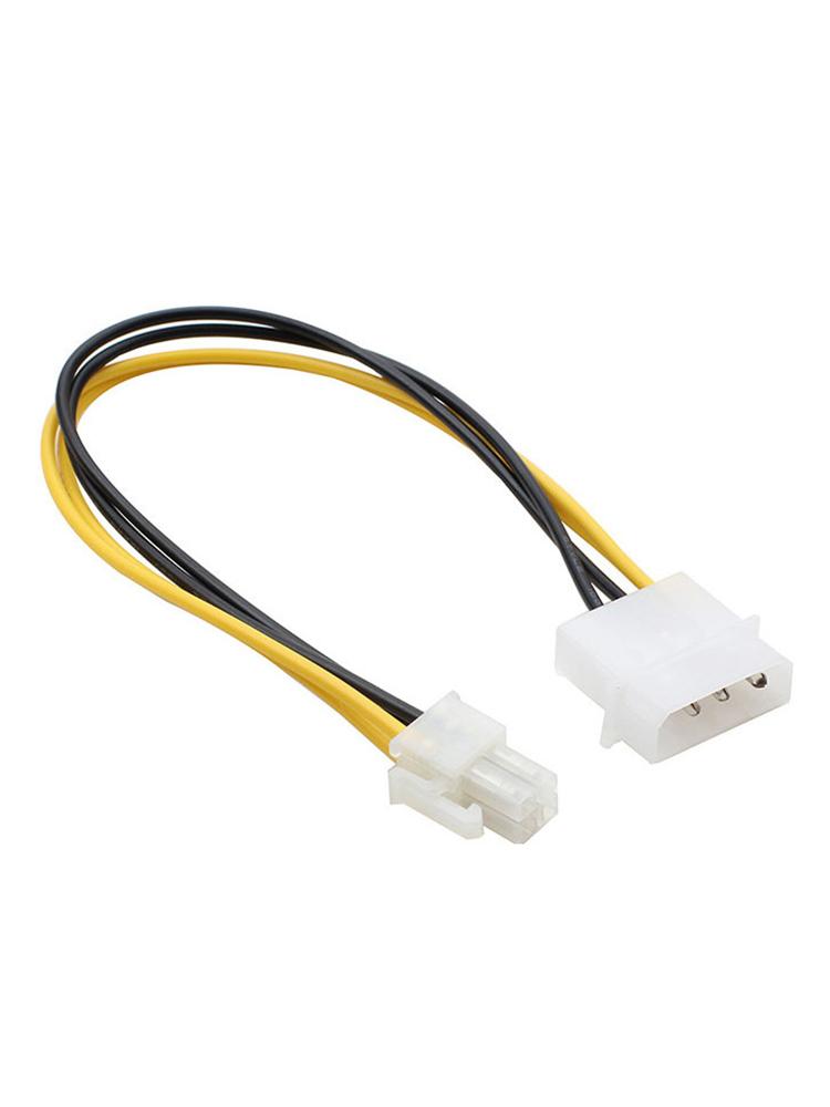 IDE Molex 4Pin to Mini 4Pin Cable Splitter Power Supply to Motherboard P3 Power Supply Cord Extend Adapter for PC CPU Computer