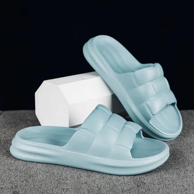 Fashion Couple Male Slipper House Indoor Platform Walk Around Home Slides Eva Low Price Elegant 2025 Fashion Original Fun Pvc Men's Shoe