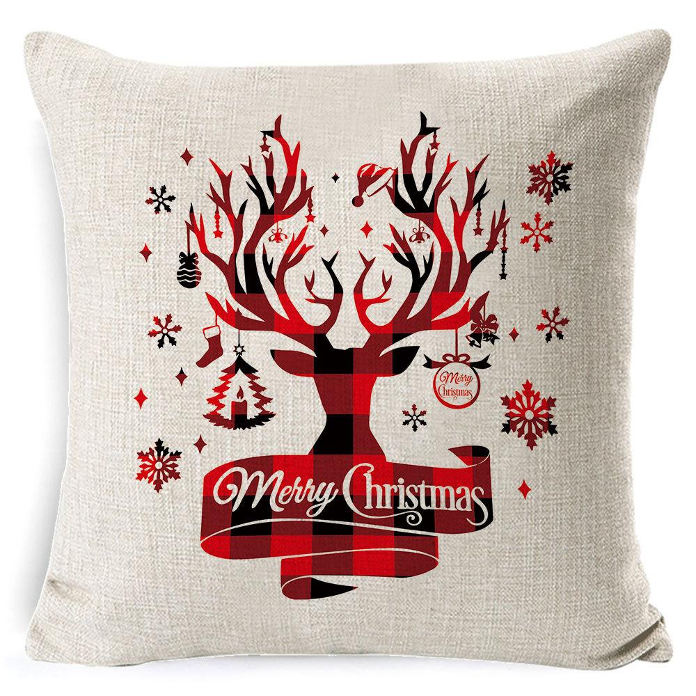 Christmas Pillow Case Christmas Light Luxury High-end Pillow Family Bed Pillow Case Home Cushion Bed Pillow