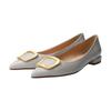 Pumps Low Heel Buckle Pumps F41507 Gray Cm [Fabiorsconi] Women's 22.5