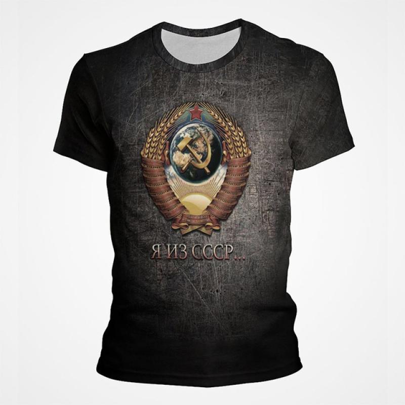 Винтажные рубашки унисекс, СССР, Советский Союз, мужские рубашки с короткими рукавами, мужская одежда, топы в стиле ретро с круглым вырезом, футболка Cccp, русские футболки для мужчин