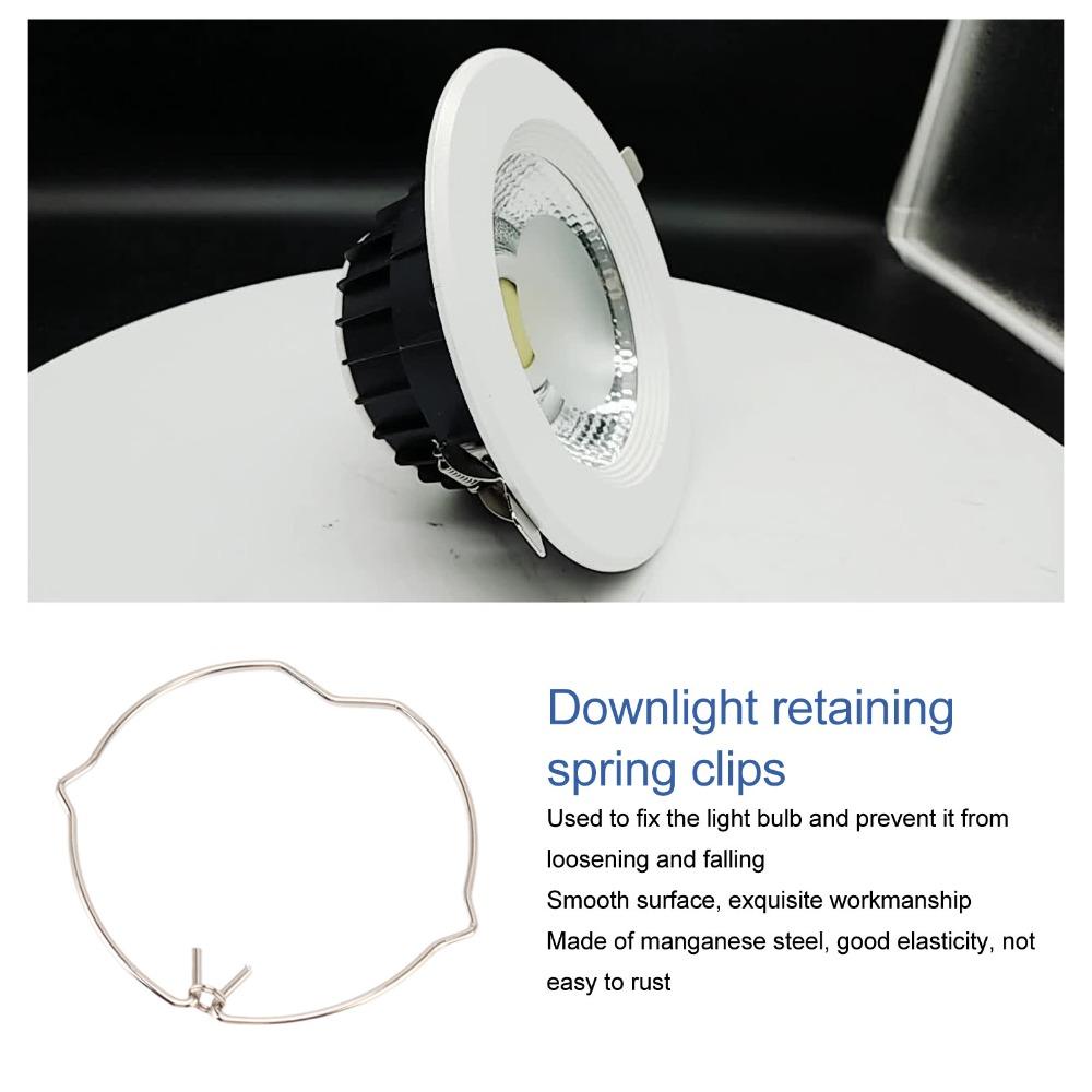 20pcs 2.44×1.10×1.89in Downlight Retaining Spring Clips Spotlight Fixing Clips  Industrial Lighting