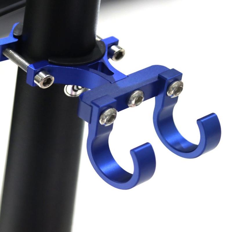 Крючки для электросамокатов Простая полка для велосипеда Вешалка для хранения труб Пряжка Крючки Крючки Портативная двойная металлическая стойка для шлема для электровелосипедов