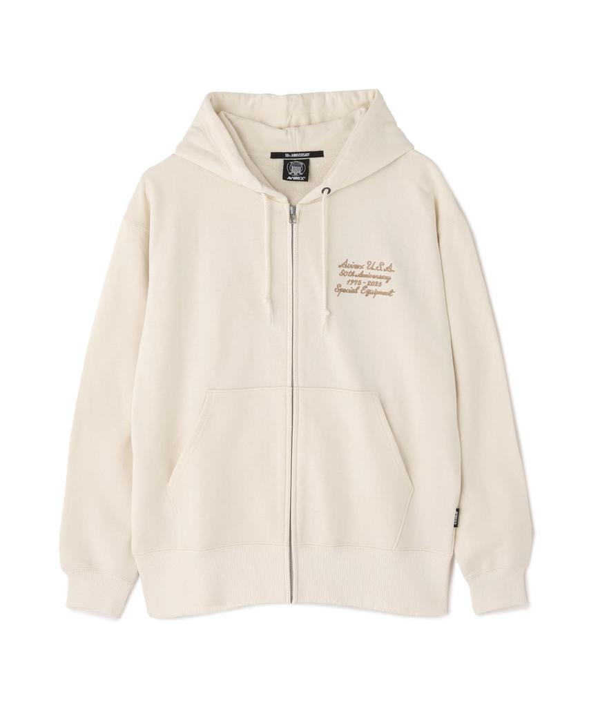 AVIREX 50th VARSITY PARKA men's 2XL off white 783-5231006
