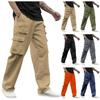 Men's Casual Workwear Pants, Multi-pocket Loose Casual Pants, Long Pants