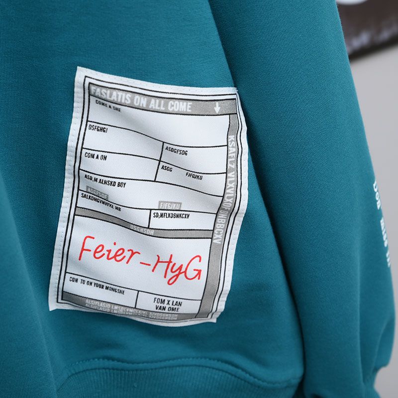 Женский уличный стиль больших размеров, буквы, оверсайз, с длинным рукавом, нашивка, имитация 2 предметов, толстовка, повседневные пуловеры, топы, женская одежда