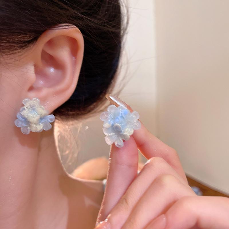 Летние милые серьги с цветами: Универсальные серьги-гвоздики высокого класса с иглой из серебра 925 пробы