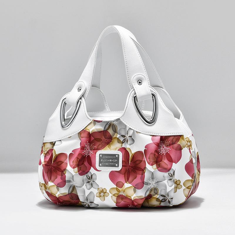 Retro Totes Bags for Women Trendy Vintage Print Flower Handbag Female