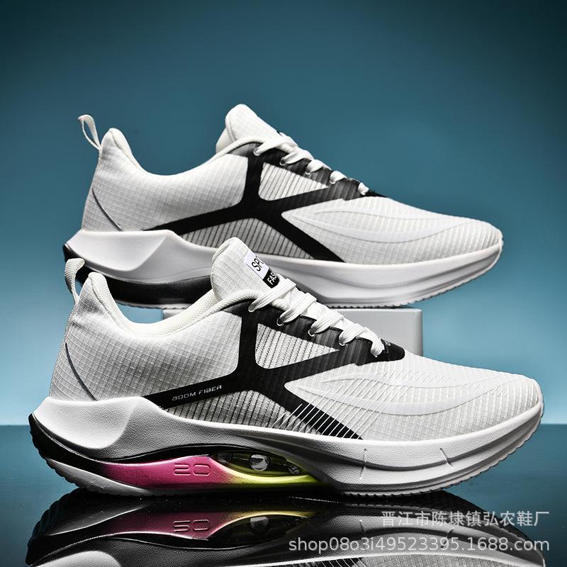 2 running shoes men's summer breathable mesh racing sports shoes rebound running shoes trendy and lightweight