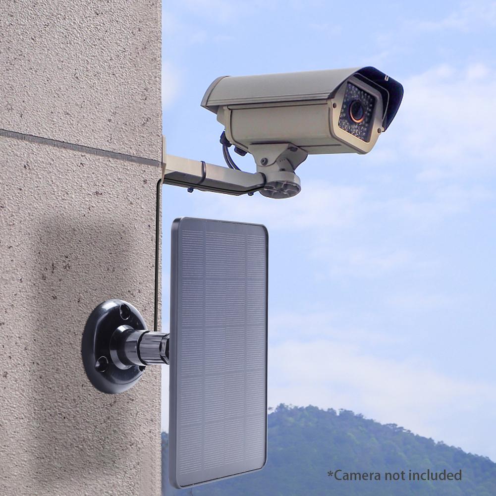 Солнечная панель 10 Вт для уличной камеры безопасности с питанием от аккумулятора 5 В постоянного тока, водонепроницаемая IP65, солнечное зарядное устройство с DC5521/USB-C