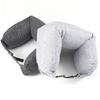 Дорожная подушка для поддержки шеи со скрытой молнией. Супермягкая дышащая регулируемая наполняемая U-образная дорожная подушка для шеи.