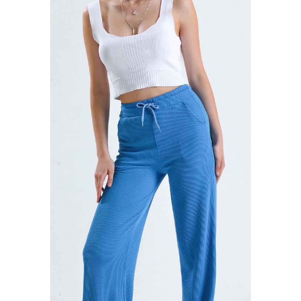 Women's Elastic Pocket Wide Leg Sweatpants