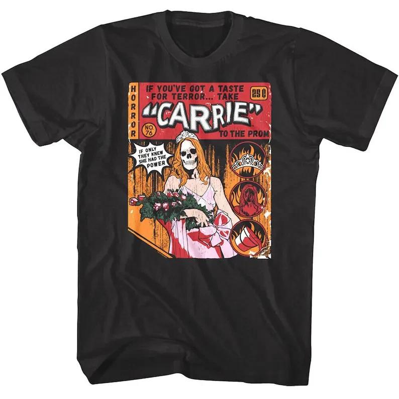 Carrie Men's 100% Cotton T-shirt Mens Tees Top Comic Book Cover Horror Movie Tee
