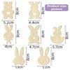 AD23-70PCS Unfinished Blank Wood Cutout Wooden Easter Bunny  Shaped Wooden Easter DIY Wooden Craft For Easter Spring Durab