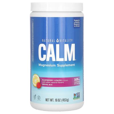 CALM®, Магниевая пищевая добавка, Смесь для напитка, Малина-Лимон, 16 унций (453 г)