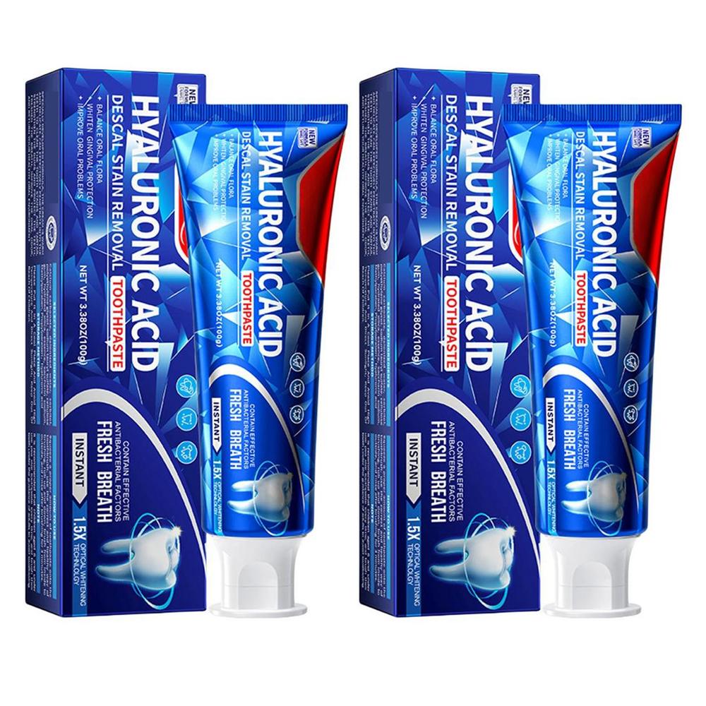 Зубная паста отбеливающая, глубоко очищающая зубная паста, отбеливающая зубная паста для взрослых с гиалуроновой кислотой, естественное отбеливание зубов