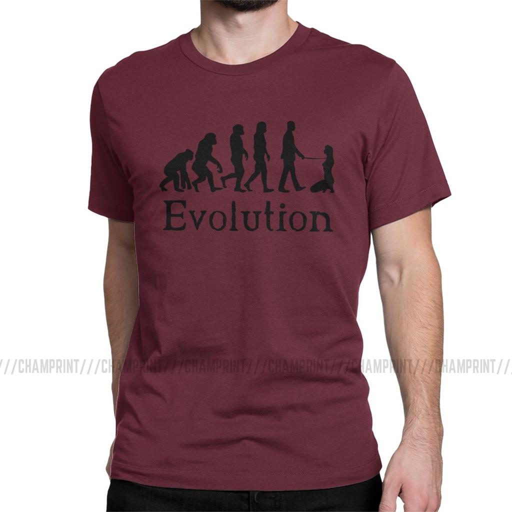 Mens BDSM Dominant Evolution T Shirt Submissive Slave Play Sexy Sub Pure Cotton Clothes Casual Round Neck Tees Printing TShirt