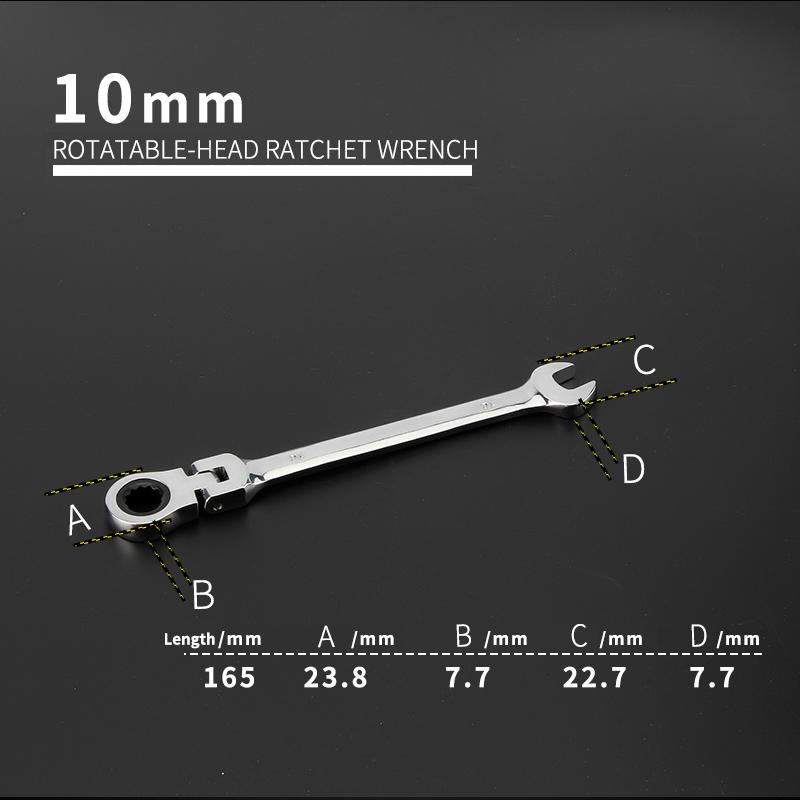 Многофункциональный набор ключей с трещоткой на 180 градусов, гибкие рожковые ключи для ремонта автомобилей, ручные инструменты, комбинированный гаечный ключ