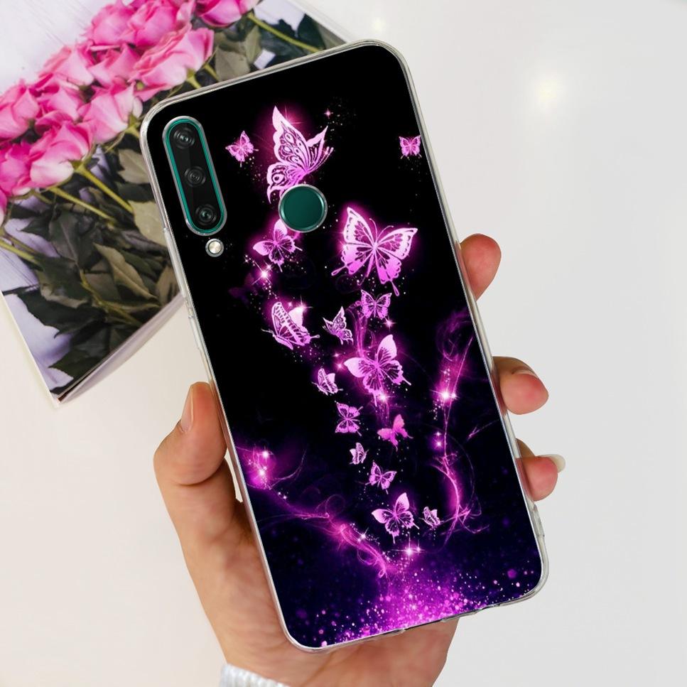 New Case For Huawei Y6p MED-LX9 Luxury Flower Love TPU Soft Silicone Back Cover For Huawei Y6p Y6P 2020 Bumper Phone Case Funda