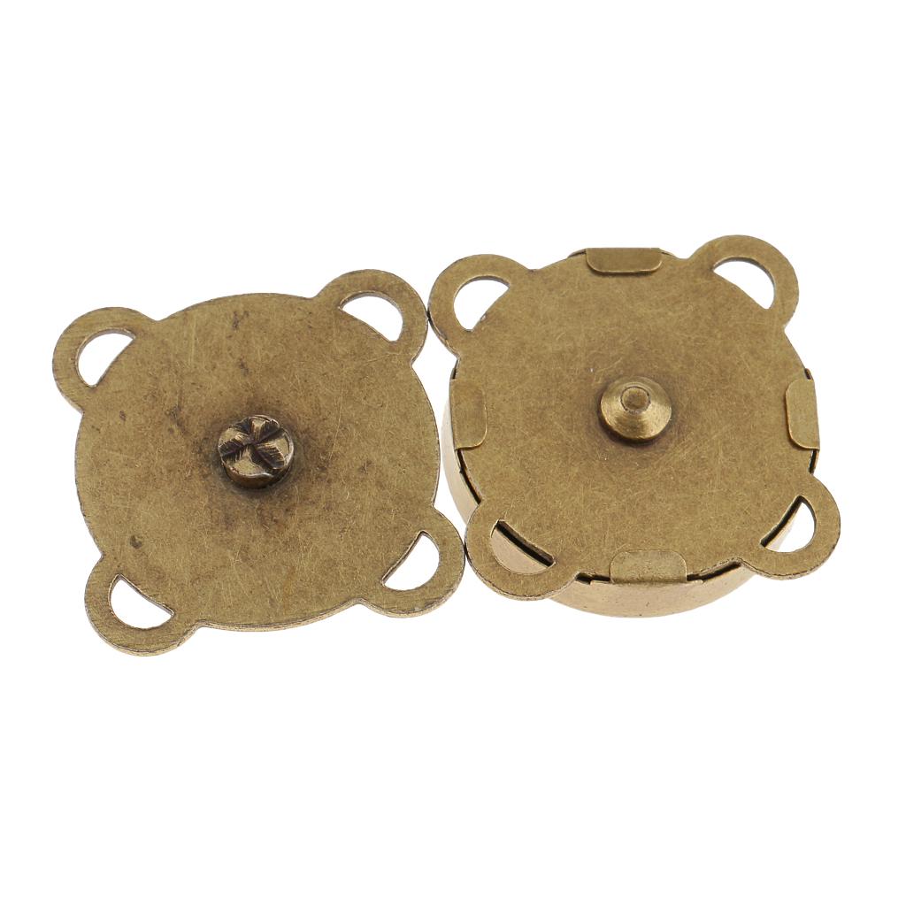 Магнитные застёжки для сумок диаметром 18 мм, 10 штук в наборе