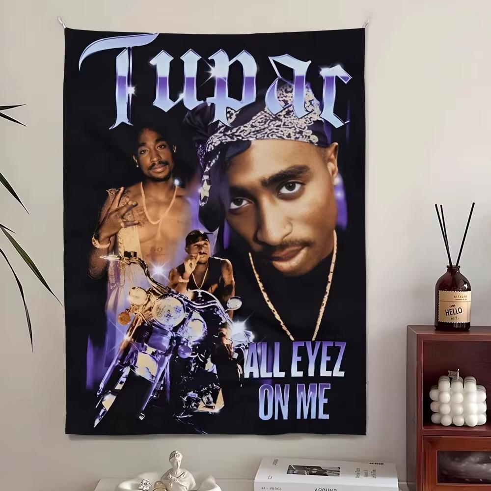 SShakur Rapper Album Tapestry Wall Art Bedroom Decor Backdrop Banner Ideal for Home Living Room Decoration