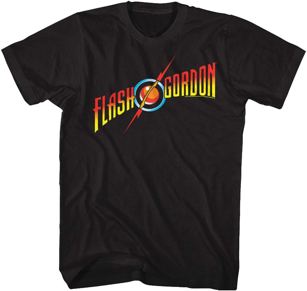 A&E Designs Flash Gordon Tall T-Shirt Logo Black Tee