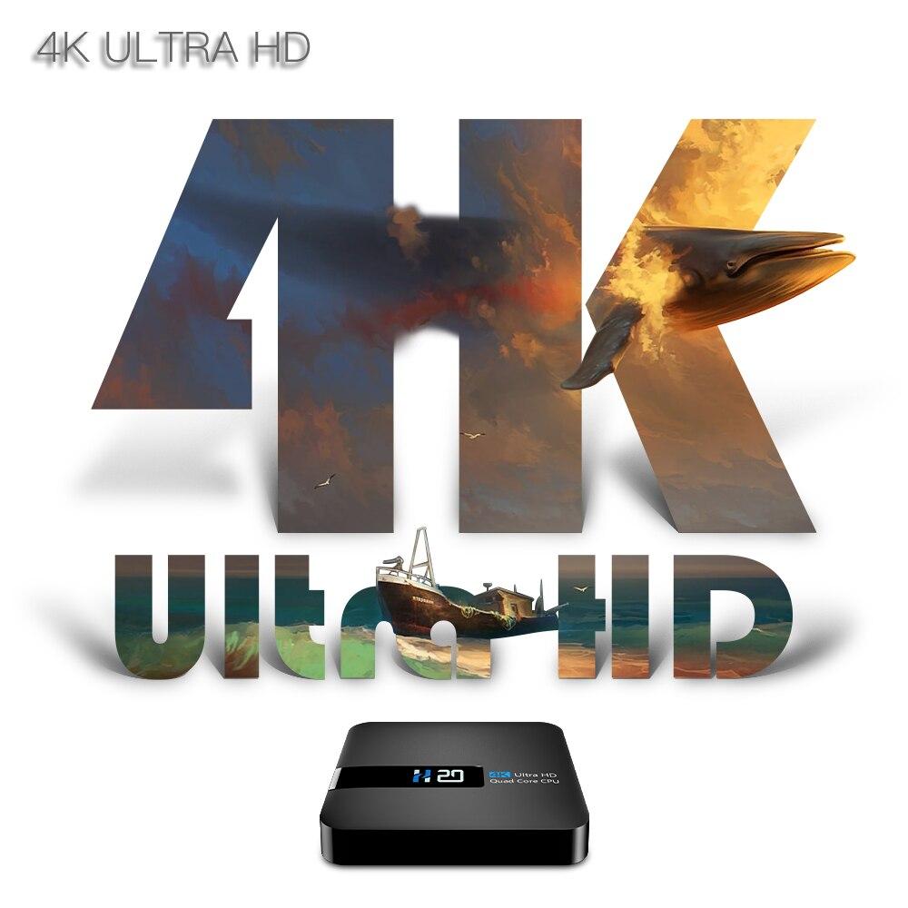 H20 Smart Android TV Box Android 10,0 2 ГБ 16 ГБ 4K HD H.265 Медиаплеер ТВ-приставка Android 3D Play Store Очень быстрая телеприставка 1080P