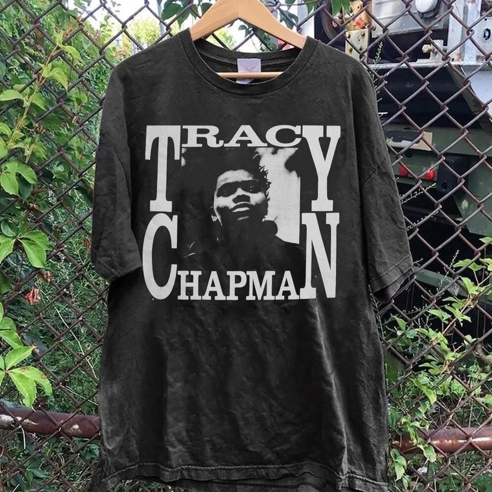 Унисекс Черная Футболка с Графическим Принтом Tracy Chapman S-5XL Q8374
