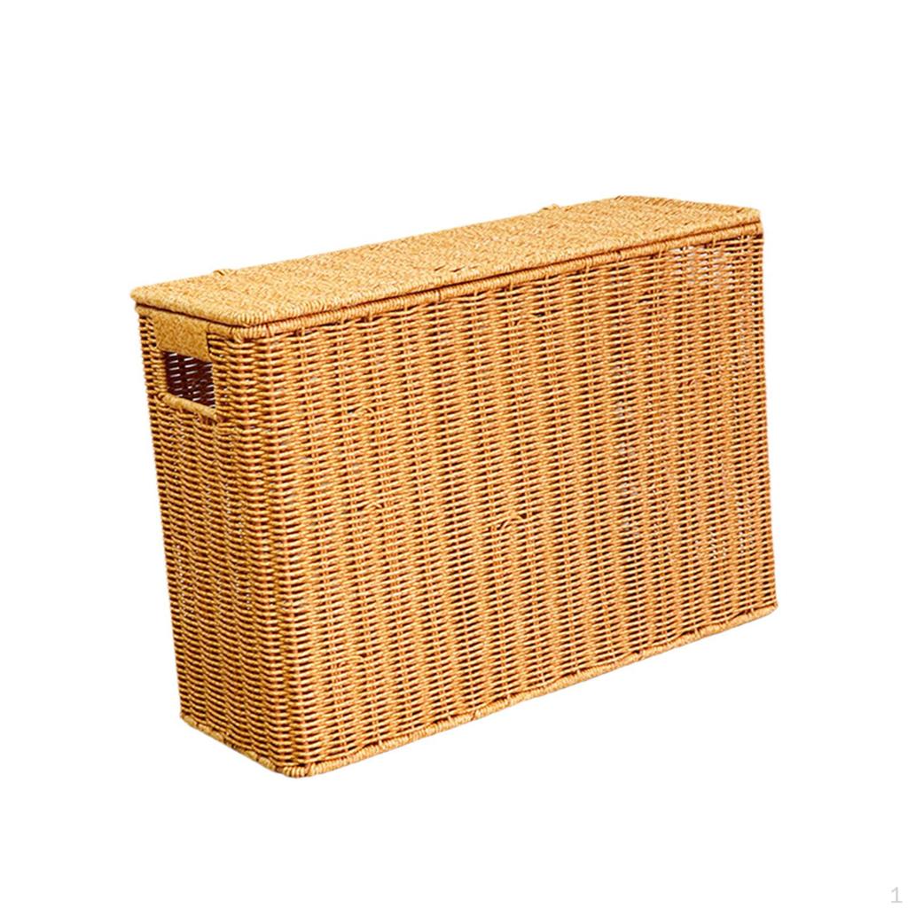 Узкий и высокий ящик для хранения журналов, легкий многофункциональный органайзер для мелочей с крышкой