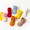 Newborn Baby Socks Thick Warm Floor Socks Non-slip Toddler Socks Solid Color Mid-tube Baby Terry-loop Hosiery