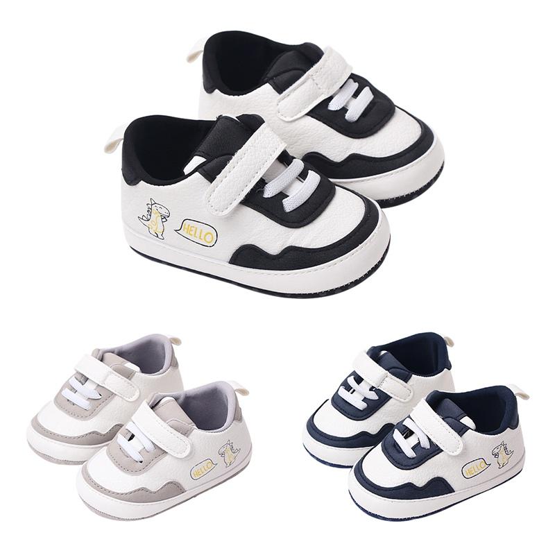 0-1 Years Infant Baby Shoes Light Weight Flat Shoes Cute Cartoon Animal Print Shoes