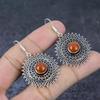 Natural Carnelian Gemstone Handmade 925 Sterling Silver Jewelry Earring 2" M8h32