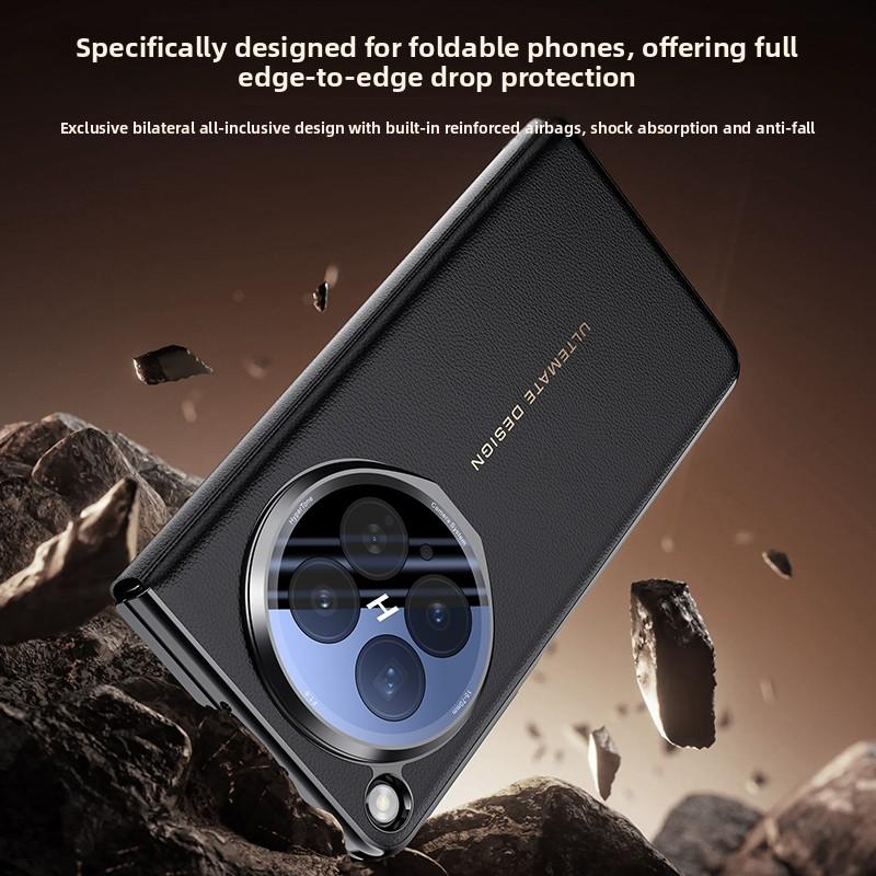 Чехол для OPPO Find N6 Роскошная ПУ Кожа Подставка для Линзы Спящий Режим Защитная Задняя Крышка для OPPO Find N6 N 6 Полное Покрытие Корпус Телефона