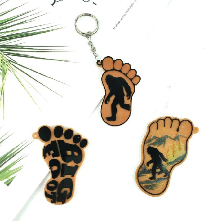 Foot Silicone Resin Mold for Keychain Jewelry Making,DIY Pendant Charms Mold